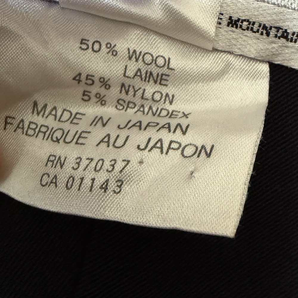 Obermeyer Vtg Black Overall Bib Snow Suit Sz 8 LONG Stirrup Wool Blend One Piece - Picture 4 of 12